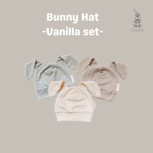 Carrol n Barrol Bunny Ears Hat Vanilla Colors - Topi Bayi Kuping Kelinci