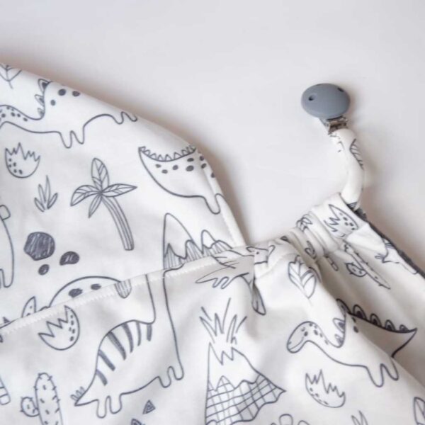 Carrol Baby On The Go Blanket Dino Black n White - Selimut On The Go Bayi - Gambar 3