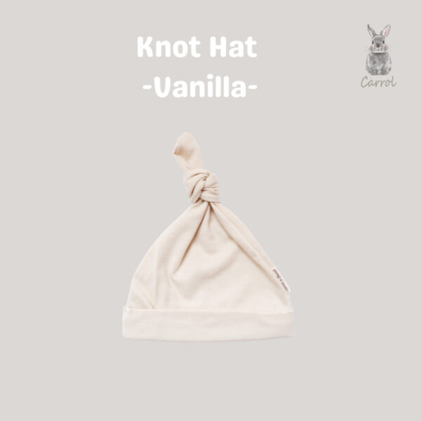 Carrol n Barrol Knot Hat Cotton Vanilla Collections - Topi Bayi Knot Lucu - Gambar 4