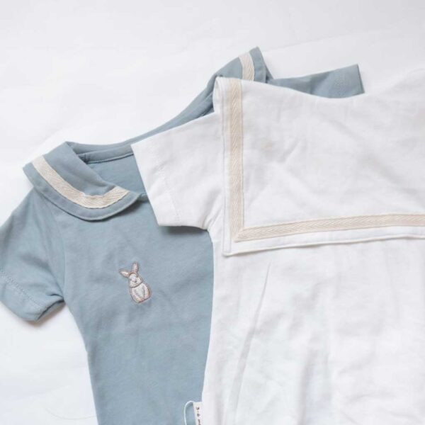 Carrol n Barrol Sailor Romper Almond Collections - Romper Sailor - Romper Bayi Katun - Gambar 6