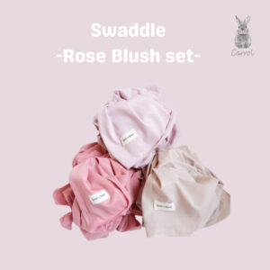 Carrol n Barrol Swaddle Rose Blush Colors Set- Bedong Set - New Colors