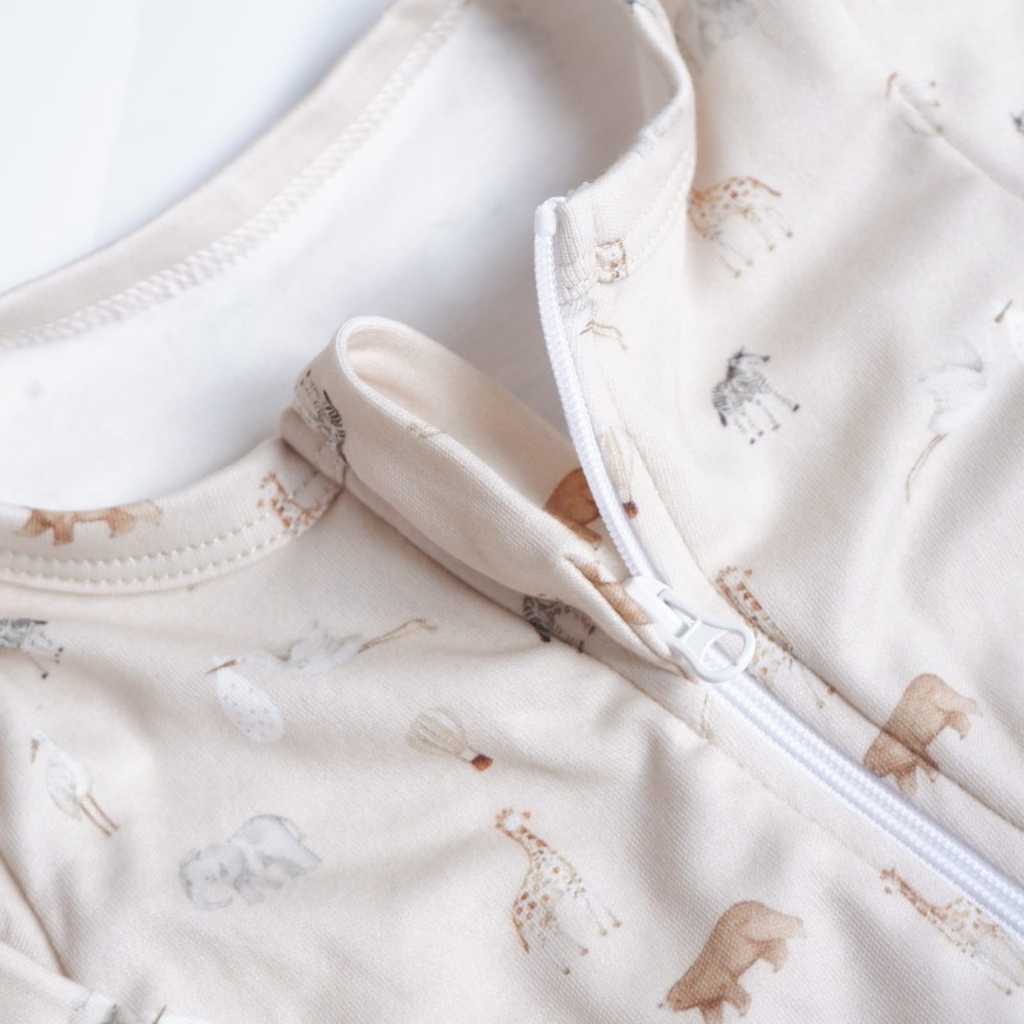 Carrol n Barrol Romper Zipper Blue Bunny n Bakery Collections - Romper Bayi Katun Lucu - Romper Motif Lucu - Gambar 5