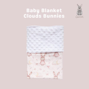 Carrol Baby Blanket Baby Cloud Bunnies - Selimut Bayi - Selimut Minky