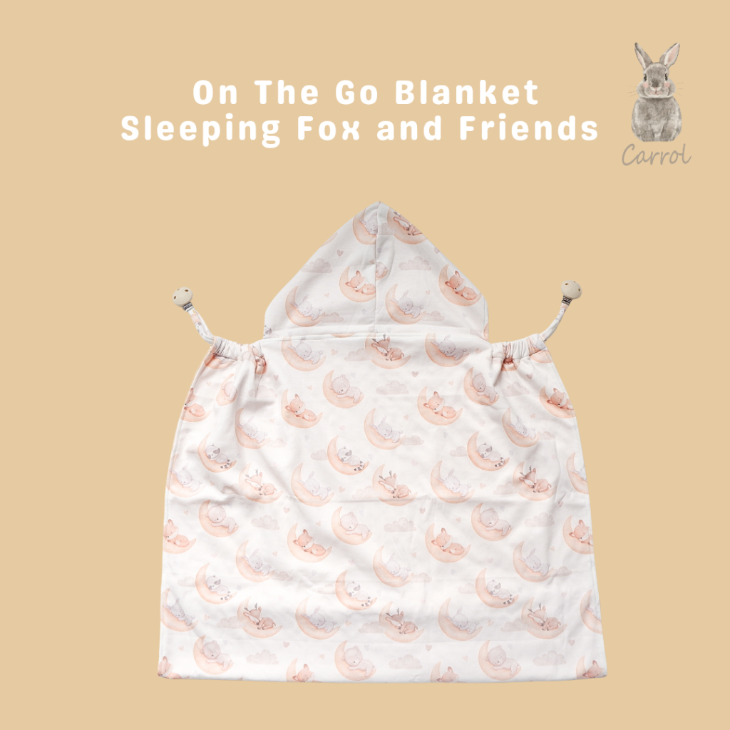 Carrol Baby On The Go Blanket Sleeping Fox n Friends - Selimut On The Go Bayi - Gambar 2