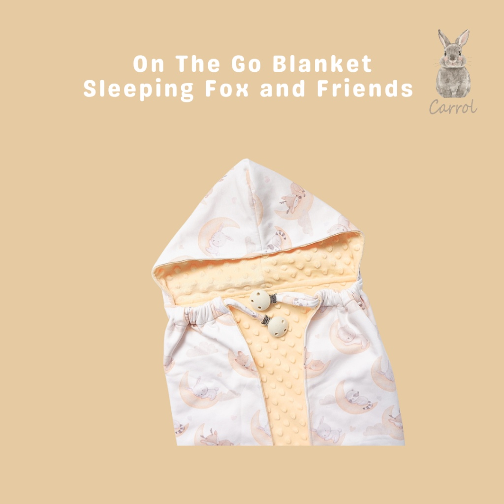 Carrol Baby On The Go Blanket Sleeping Fox n Friends - Selimut On The Go Bayi