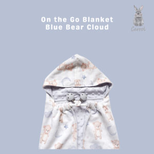 Carrol Baby On The Go Blanket Blue Bear Cloud - Selimut On The Go Bayi