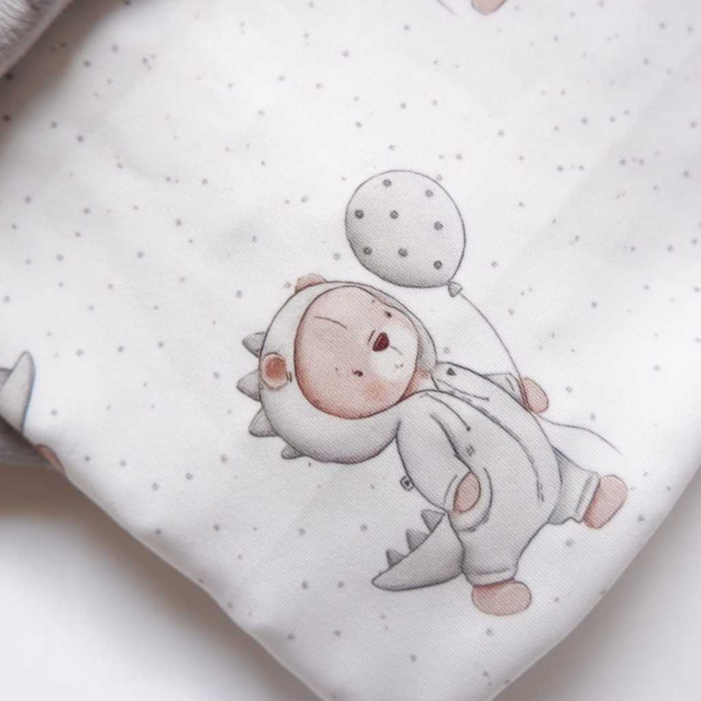 Carrol Baby Blanket Baby Bear Dino With Ballons - Selimut Bayi - Selimut Minky - Gambar 4