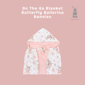 Carrol Baby On The Go Blanket Butterfly Ballerina Bunnies - Selimut On The Go Bayi