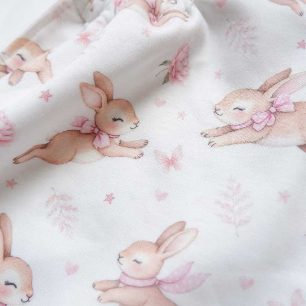 Carrol Baby Blanket Baby Bunnies With Peony - Selimut Bayi - Selimut Minky - Gambar 3