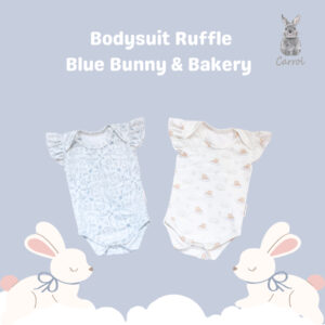 Carrol n Barrol Bodysuit Ruffle Jumper Blue Bunny n Bakery Collections - Jumper Ruffle Bayi Katun
