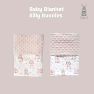 Carrol Baby Blanket Baby Silly Bunnies - Selimut Bayi - Selimut Minky