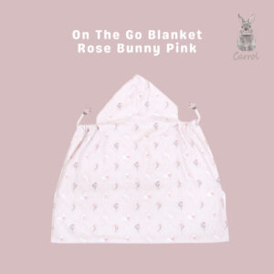 Carrol Baby On The Go Blanket Rose Bunny Pink - Selimut On The Go Bayi
