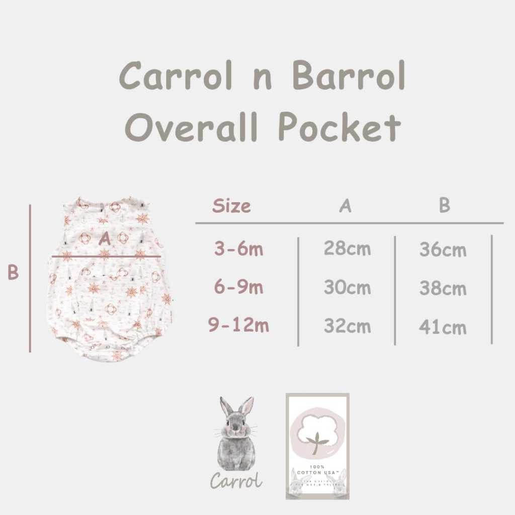 Carrol n Barrol Overall Pocket Jumper Daily Wear Bear n Friends Collections - Jumper Bayi Katun - Baju Jumper Bayi Katun - Gambar 6