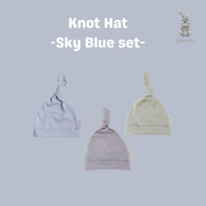 Carrol n Barrol Knot Hat Cotton Sky Blue Collections - Topi Bayi Knot Lucu