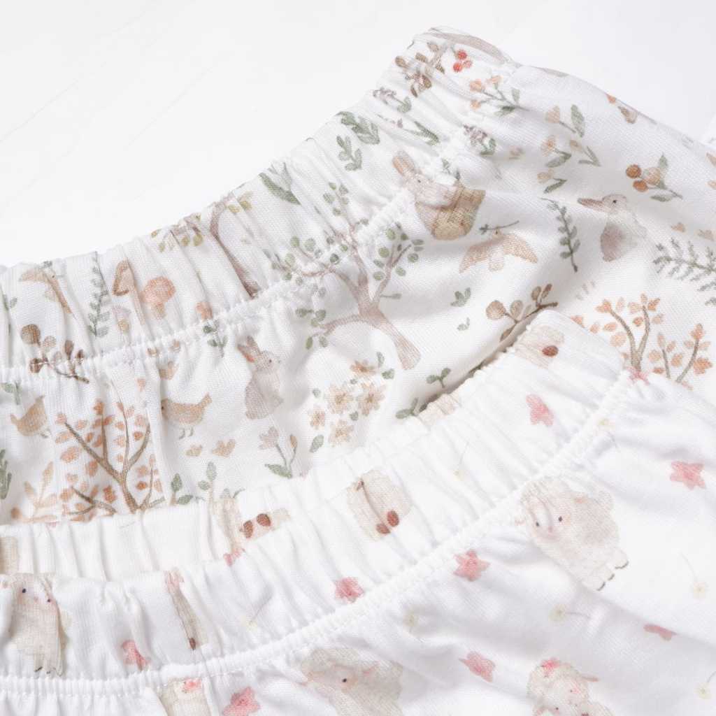 Carrol n Barrol Ruffle Set Daily Wear Bear n Friends Collections - Setelan Pendek Anak Ruffle Katun - Baju Set Anak Katun - Gambar 7