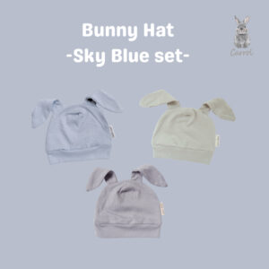 Carrol n Barrol Bunny Ears Hat Sky Blue Colors - Topi Bayi Kuping Kelinci