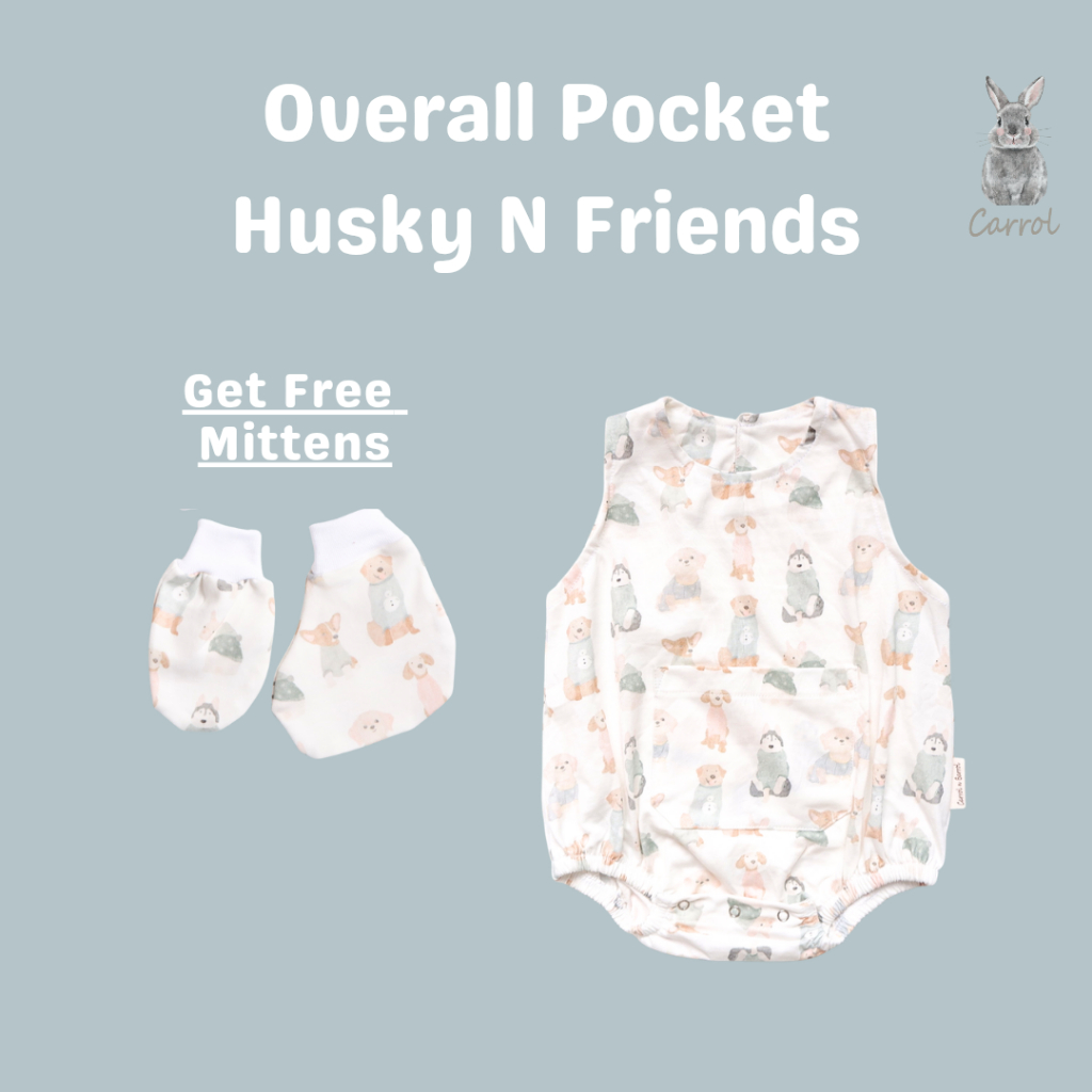 Carrol n Barrol Overall Pocket Jumper Daily Wear Bear n Friends Collections - Jumper Bayi Katun - Baju Jumper Bayi Katun - Gambar 2