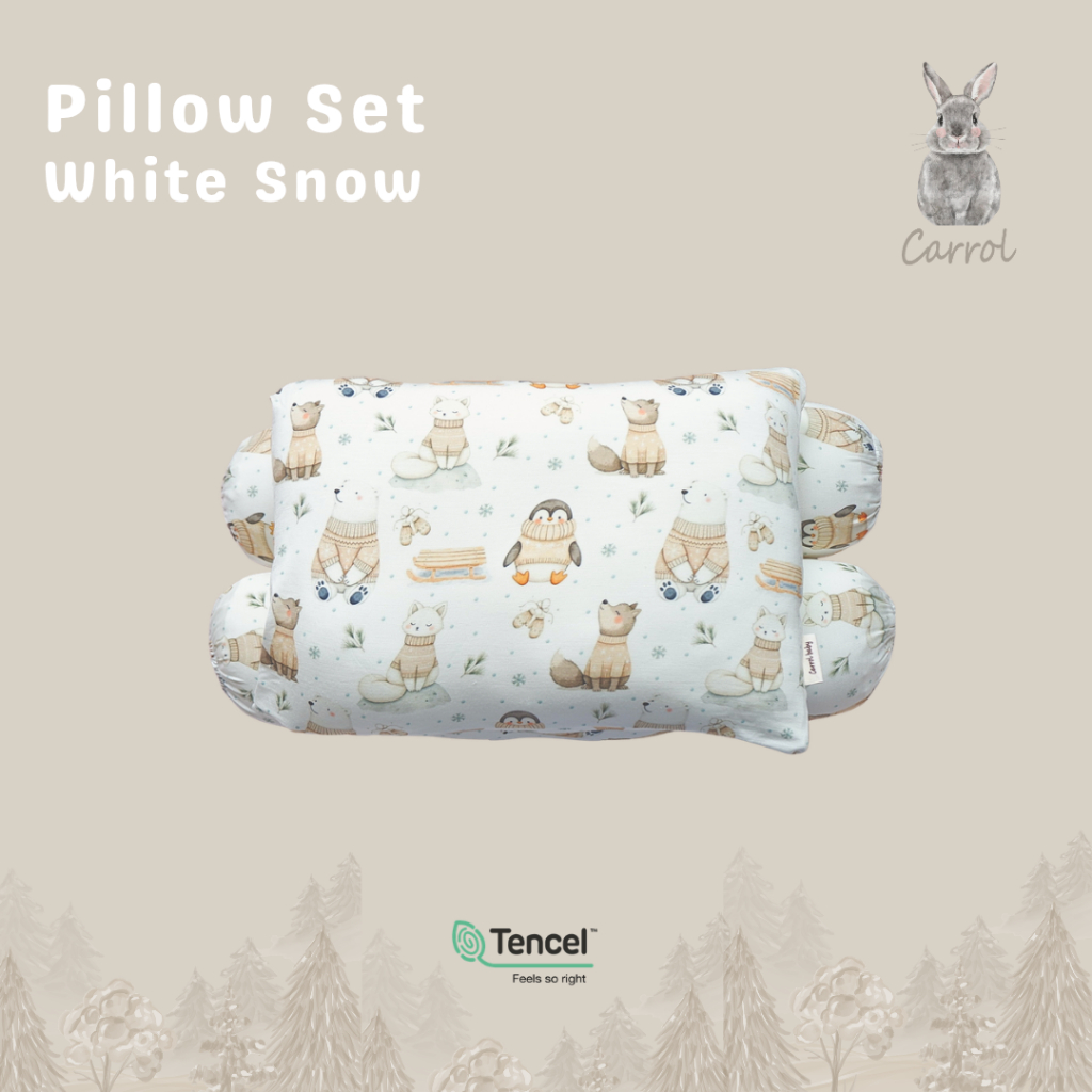 Carrol Baby Pillow Bolster Baby Set - Bantal Guling Baby Tencel - Winter Collections - Gambar 4