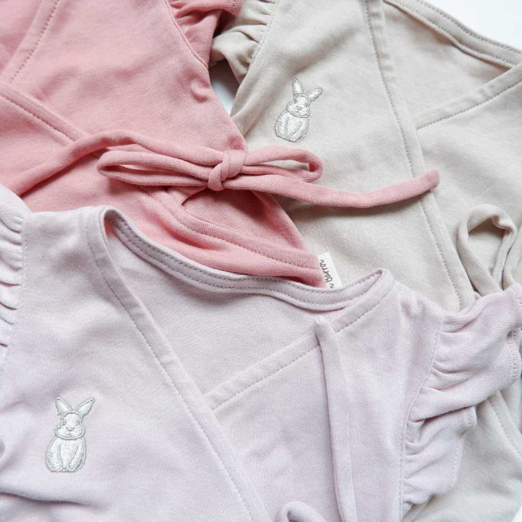 Carrol n Barrol Kimono Ruffle Jumper Cotton Rose Blush Collections - Jumper Ruffle Bayi Katun - Gambar 4