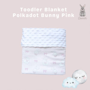 Carrol Baby Blanket Toodler Polkadot Bunny Pink - Toodler Blanket - Selimut Anak