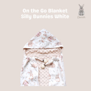 Carrol Baby On The Go Blanket Silly Bunny White - Selimut On The Go Bayi