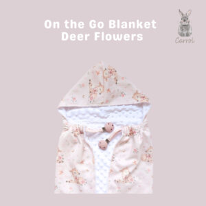 Carrol Baby On The Go Blanket Deer Flowers - Selimut On The Go Bayi