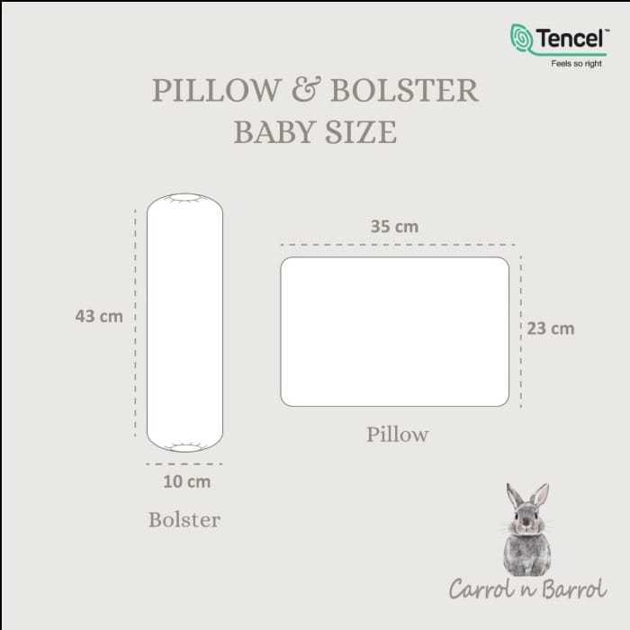 Carrol Baby Pillow Bolster Baby Set - Bantal Guling Baby Tencel - Winter Collections - Gambar 6