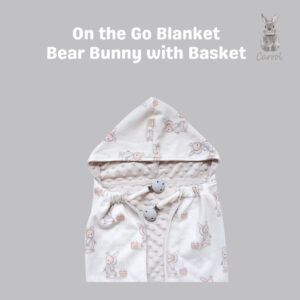 Carrol Baby On The Go Blanket Bear Bunny With Basket Selimut On The Go Bayi