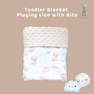 Carrol Baby Blanket Toodler Playing Lion With Kite - Toodler Blanket - Selimut Anak