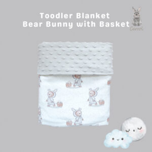 Carrol Baby Blanket Toodler Bear Bunny With Basket - Toodler Blanket - Selimut Anak