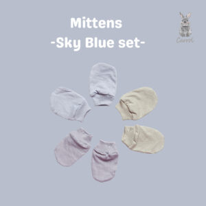Carrol n Barrol Mittents n Botties Sky Blue Colors - Set Tangan Kaki Baby