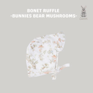 Carrol n Barrol Bonet Ruffle Cute Animals Collection - Topi Ruffle Bayi Katun Ribbed