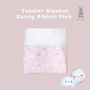 Carrol Baby Blanket Toodler Bunny Ribbon Pink - Toodler Blanket - Selimut Anak