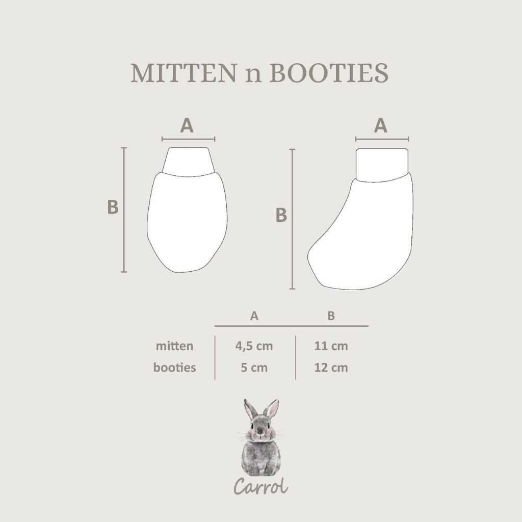 Carrol n Barrol New Born Set Little Animals Collection - Topi Set Tangan Kaki Baby Katun - Set Tangan Kaki Bayi Lucu - Gambar 8