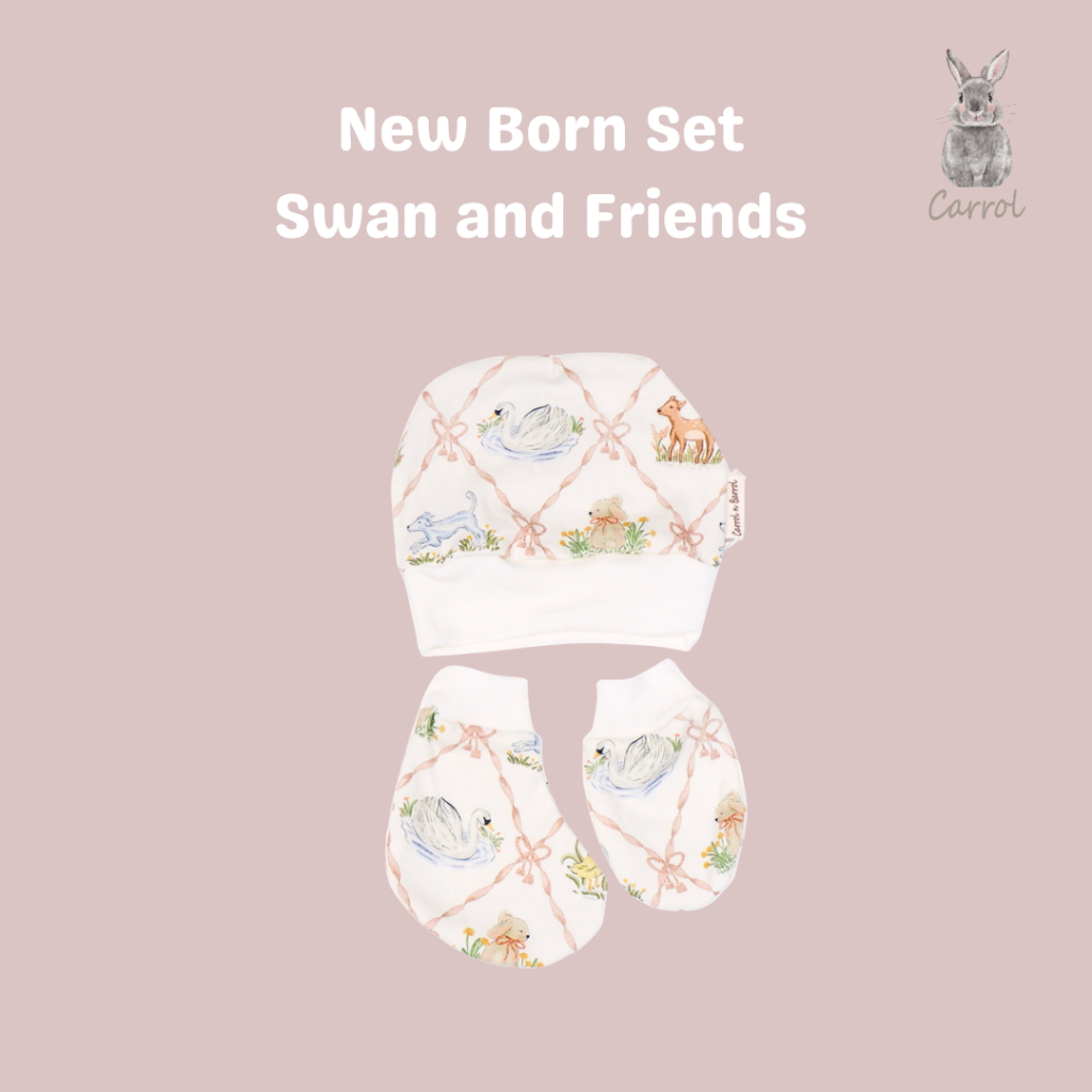 Carrol n Barrol New Born Set Little Animals Collection - Topi Set Tangan Kaki Baby Katun - Set Tangan Kaki Bayi Lucu - Gambar 3