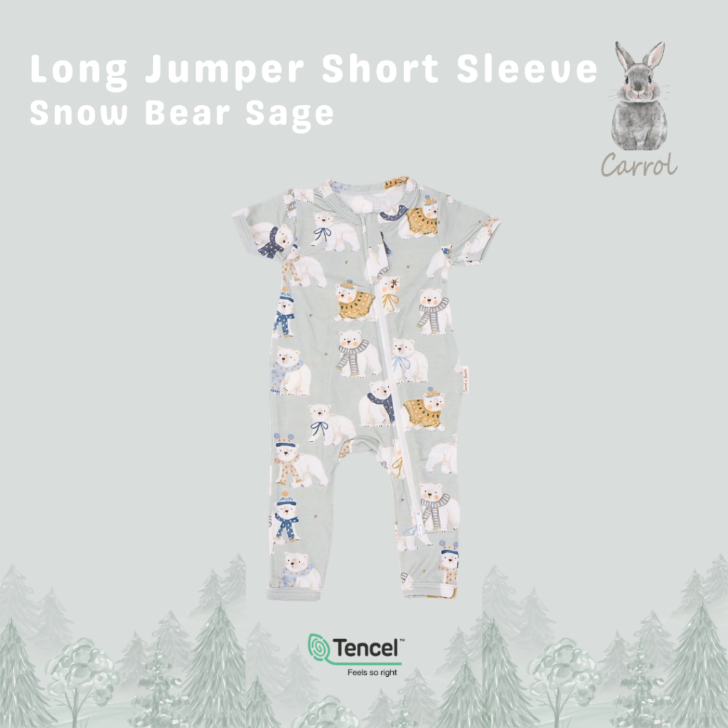 Carrol n Barrol Long Jumper Short Sleeve Tencel - Jumper Lengan Pendek Kaki Panjang - Winter Collections - Gambar 3