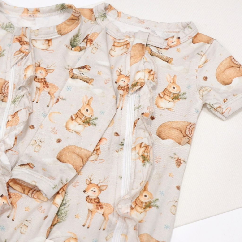 Carrol n Barrol Long Jumper Ruffle Tencel - Jumper Lengan Panjang Kaki Panjang - Winter Collections - Gambar 4