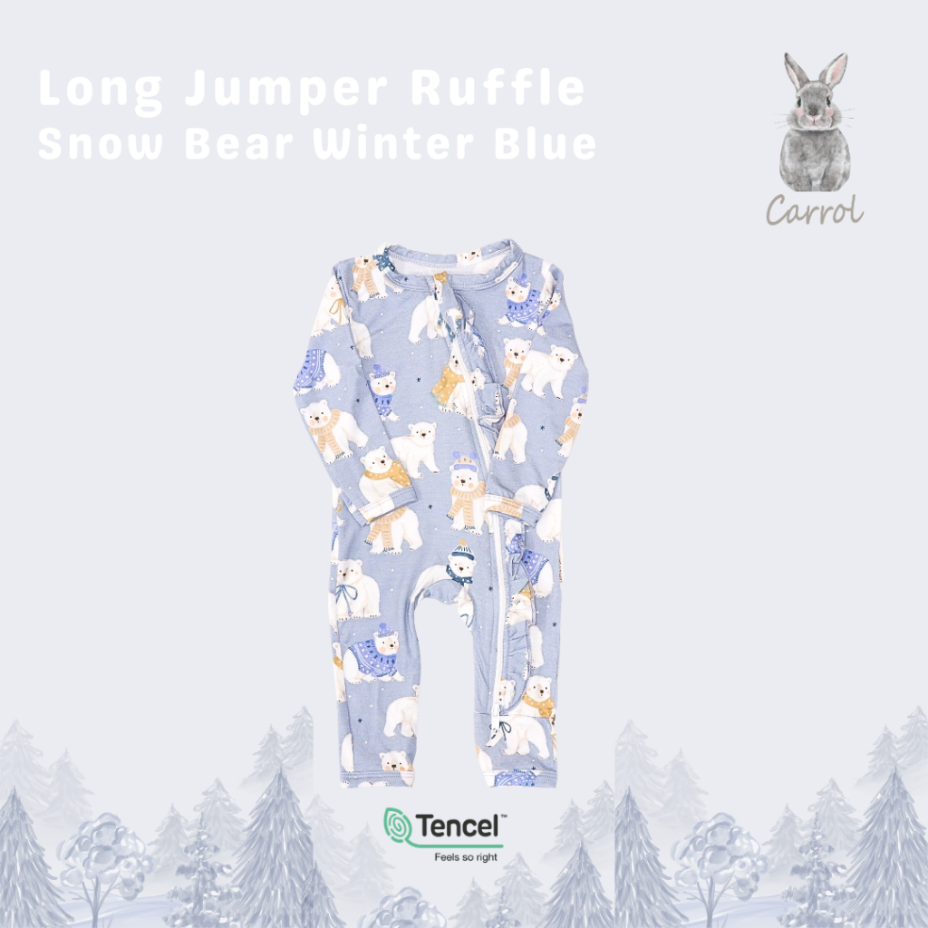 Carrol n Barrol Long Jumper Ruffle Tencel - Jumper Lengan Panjang Kaki Panjang - Winter Collections - Gambar 2