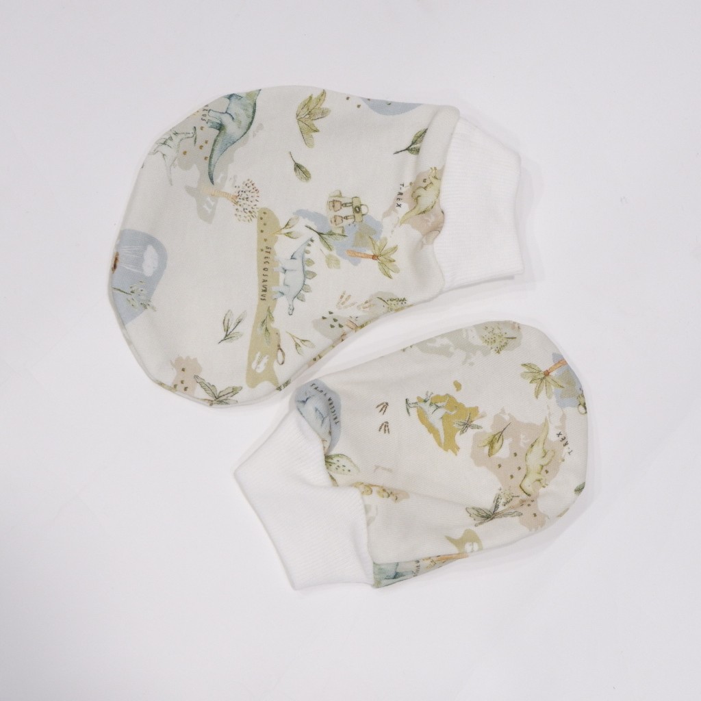 Carrol n Barrol New Born Set Little Animals Collection - Topi Set Tangan Kaki Baby Katun - Set Tangan Kaki Bayi Lucu - Gambar 6