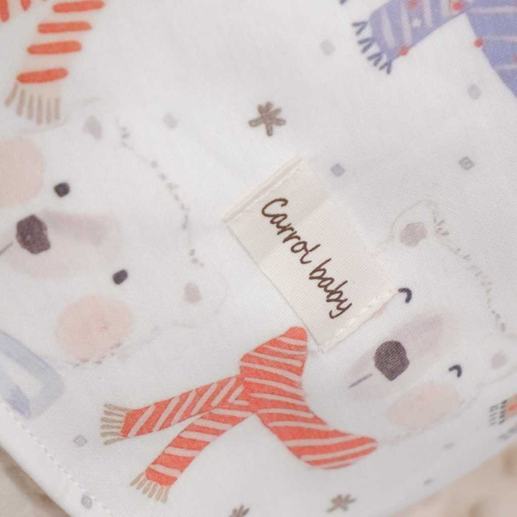 Carrol Baby On The Go Blanket Winter Head White - Selimut On The Go Bayi - Gambar 3