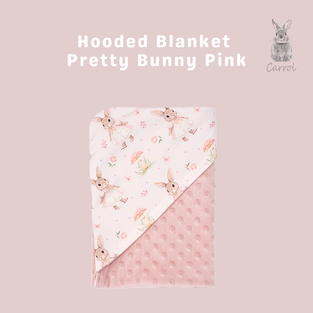 Carrol Baby Blanket Baby Size Pretty Bunny - Selimut Bayi - Selimut Baby Minky Dot Blanket - Blanket Baby Motif Lucu - Gambar 3