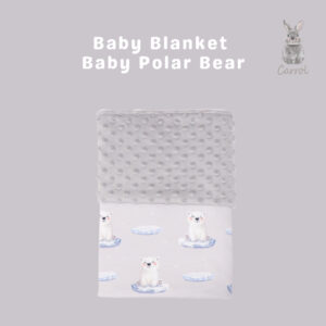 Carrol Baby Blanket Baby Size Baby Polar Bear - Selimut Bayi - Selimut Baby Minky Dot Blanket - Blanket Baby Motif Lucu