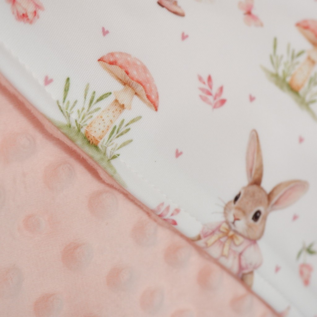 Carrol Baby Blanket Baby Size Pretty Bunny - Selimut Bayi - Selimut Baby Minky Dot Blanket - Blanket Baby Motif Lucu - Gambar 5