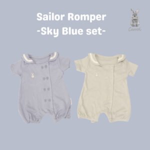 Carrol n Barrol Sailor Romper Cotton Sky Blue Collections - Romper Bayi Katun