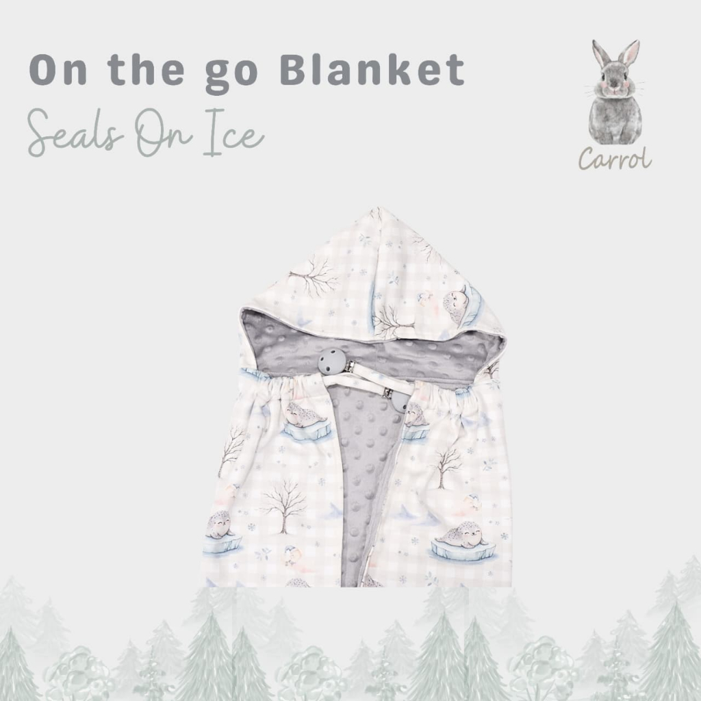 Carrol Baby On The Go Blanket Seal On Ice - Selimut On The Go Bayi