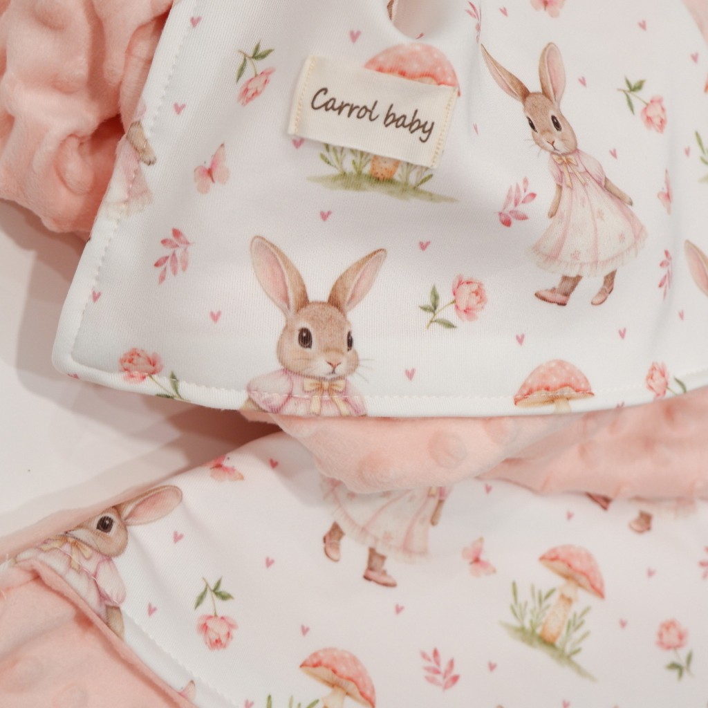 Carrol Baby Blanket Baby Size Pretty Bunny - Selimut Bayi - Selimut Baby Minky Dot Blanket - Blanket Baby Motif Lucu - Gambar 6