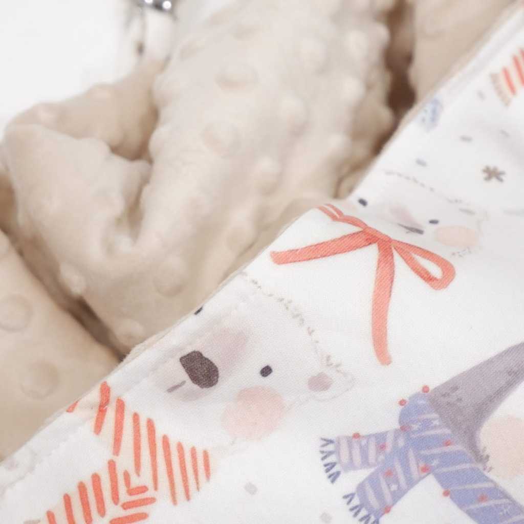 Carrol Baby On The Go Blanket Winter Head White - Selimut On The Go Bayi - Gambar 4