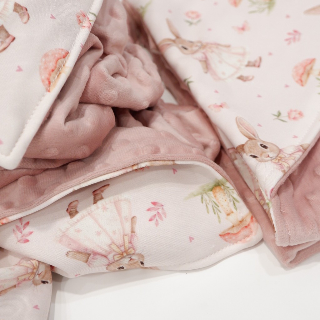 Carrol Baby Blanket Baby Size Pretty Bunny - Selimut Bayi - Selimut Baby Minky Dot Blanket - Blanket Baby Motif Lucu - Gambar 4