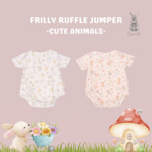 Carrol n Barrol Frilly Ruffle Jumper Cute Animals Collections - Jumper Bayi Ruffle Katun Ribbed - Jumper Motif Lucu