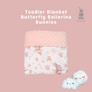 Carrol Baby Blanket Toodler Butterfly Ballerina Bunnies - Toodler Blanket - Selimut Minky Anak